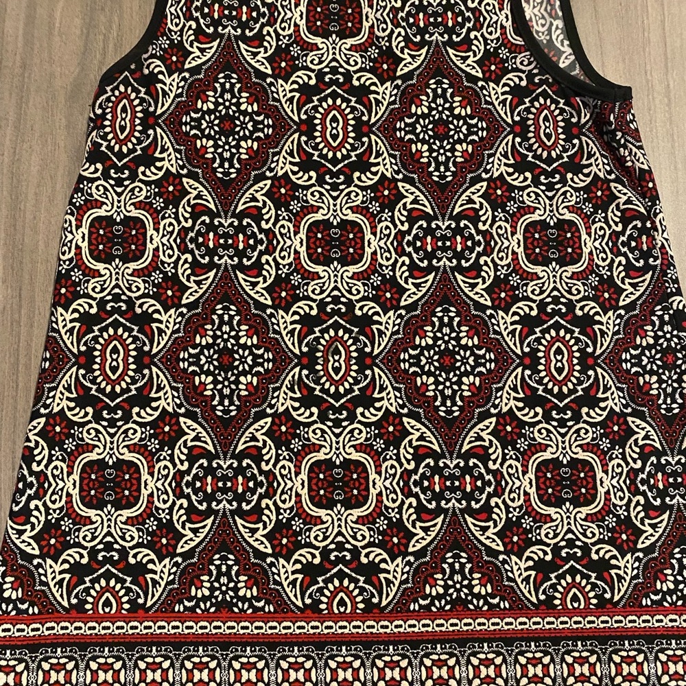 Apt. 9 Black and Red Paisley Blouse